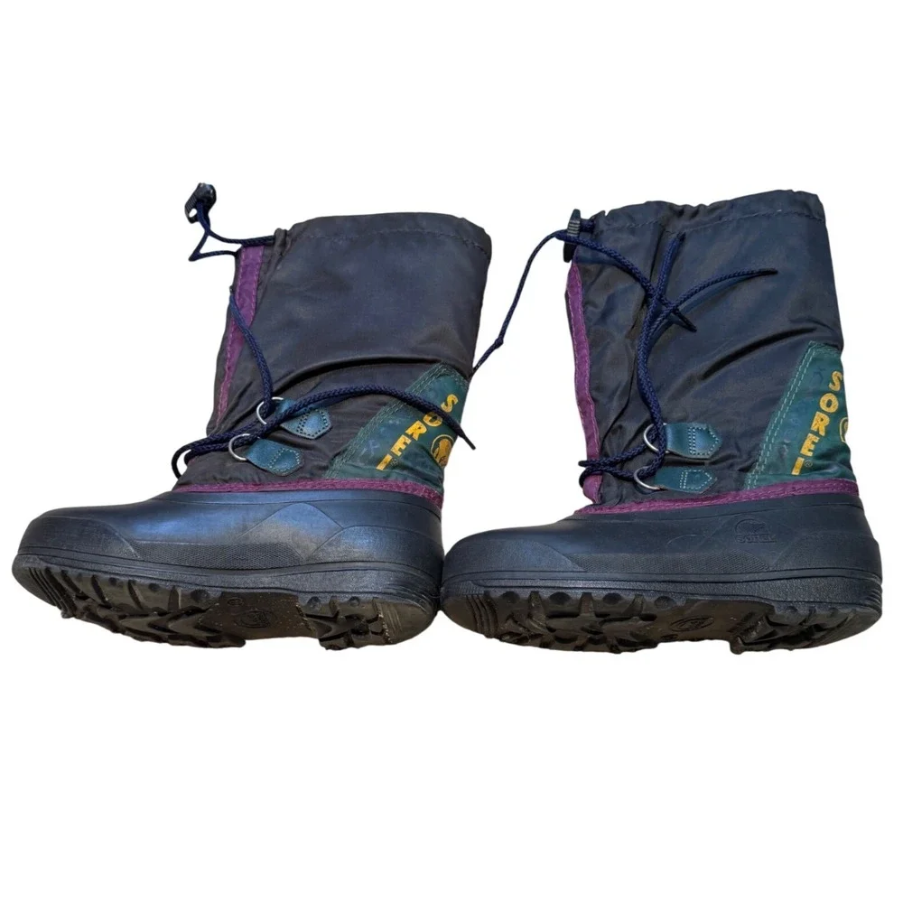 Sorel Youth Size 3 Winter Snow Boots‎ Waterproof Rubber Felt Lined Insulated